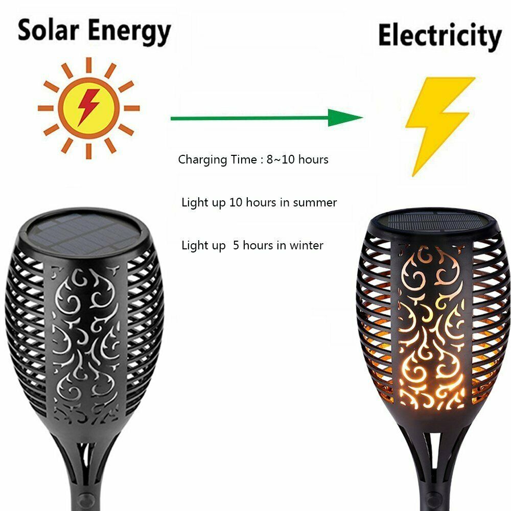 LED Solar Dancing Flame Torch
